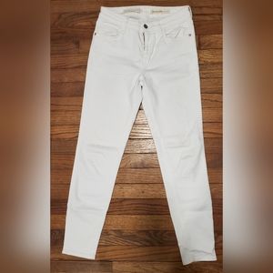 Anthropologie White Distressed Denim